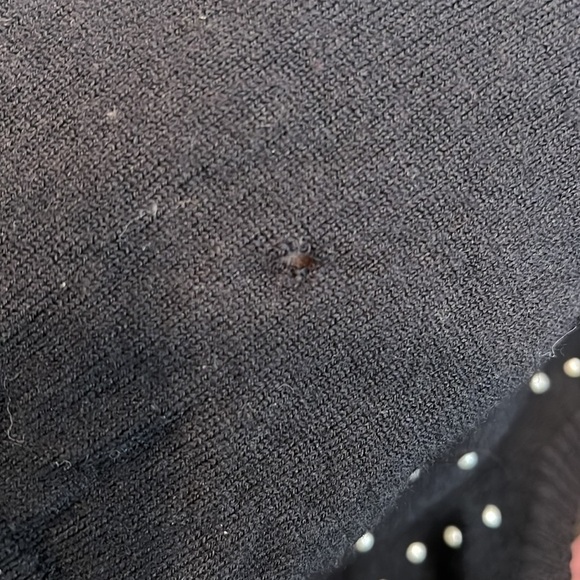 Vintage Escada Black Wool Short Sleeve Sweater with Pearl Studded Accents 36/XS - Picture 8 of 8